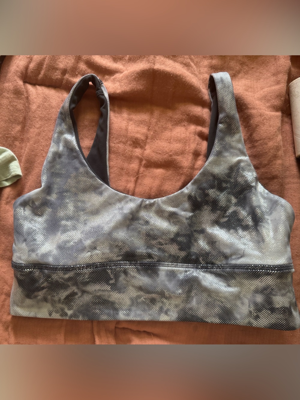 lululemon athletica Tie-Dye Gray Blue Sports Bra